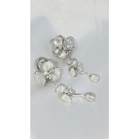 Сережки из белого золота с бриллиантами 0,410 ct